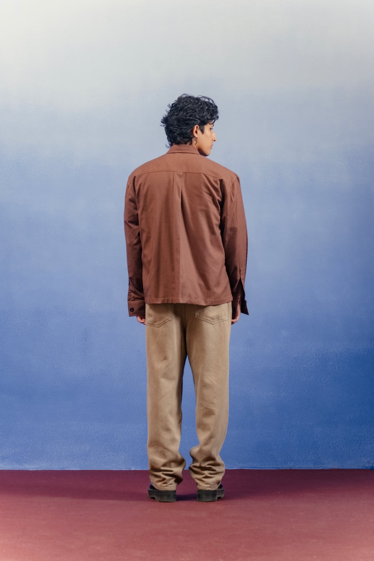 BASIC OVERSHIRT BROWN